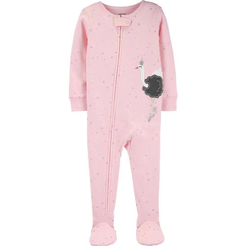 Carter's Pink One Piece with Swan Motif
